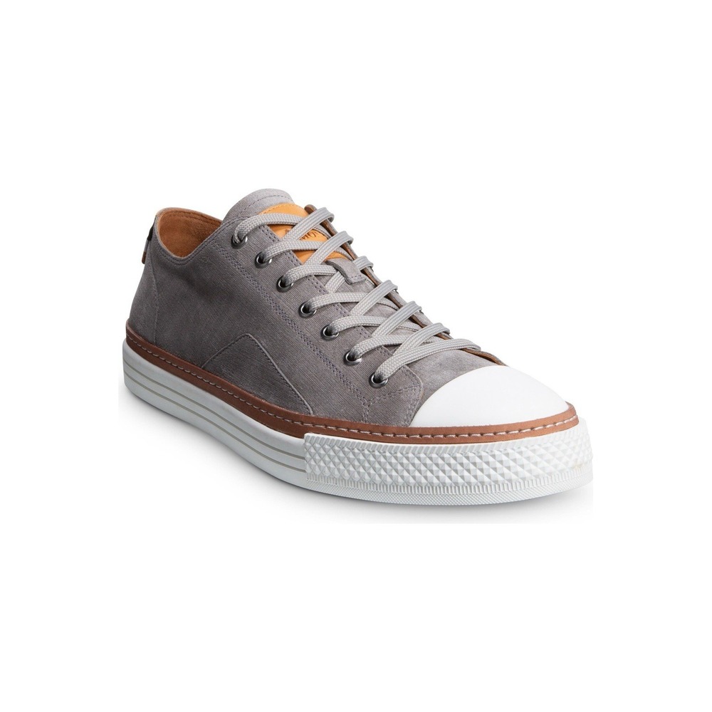 Allen Edmonds PASADENA Suede Men's Dress Low Top Cap Toe Sneakers 12 D Grey 596N